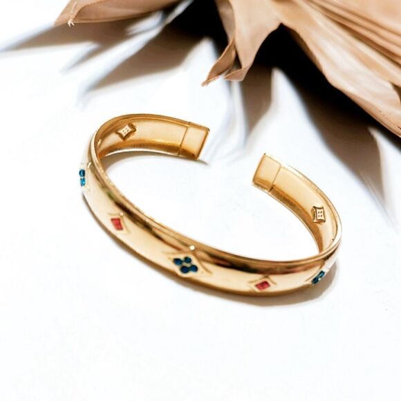 Vintage gold bangle S384 - Picture 3 of 5